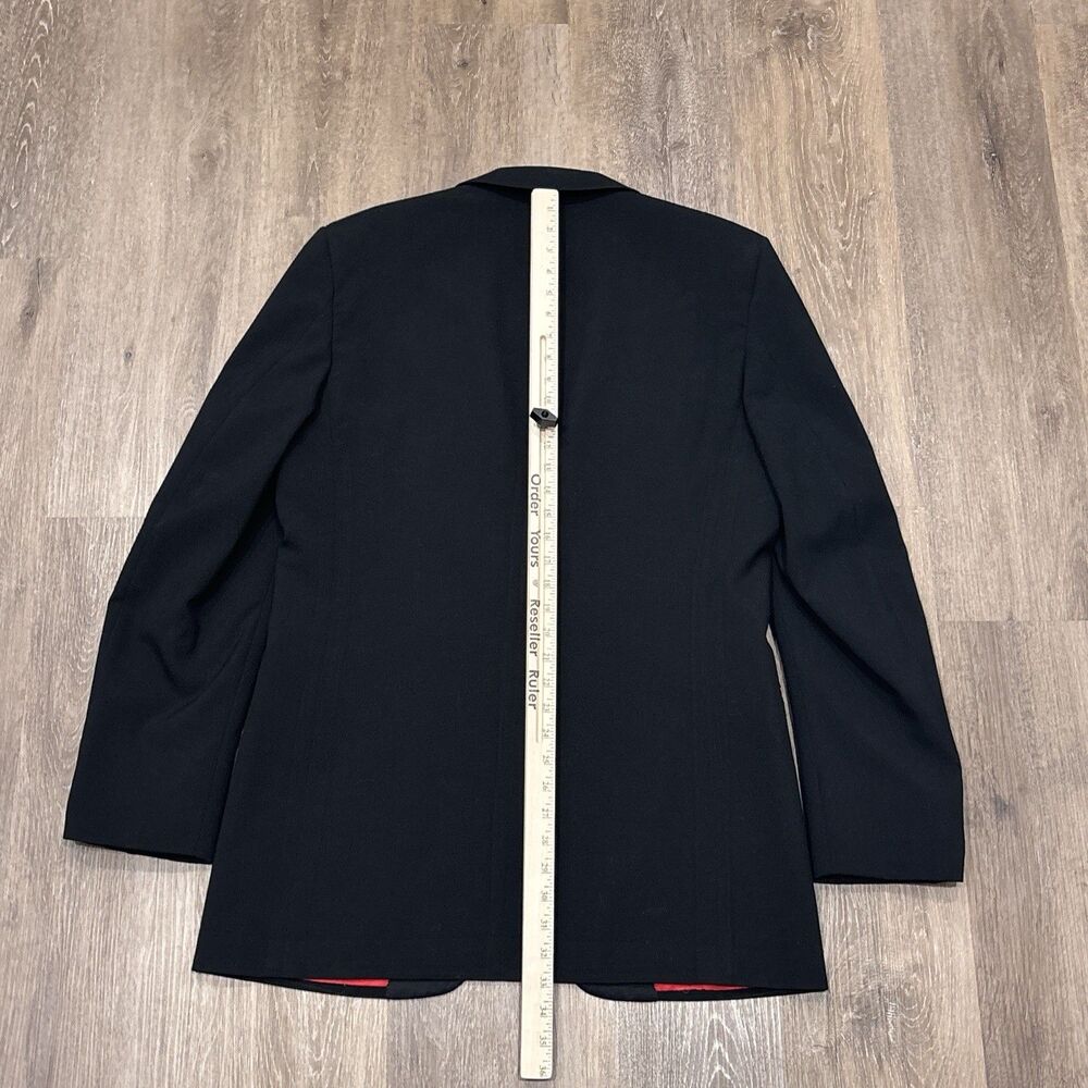 Vintage Pierre Cardin Couture Black Tuxedo Jacket Blazer Wool Satin 42XL - Picture 9 of 13